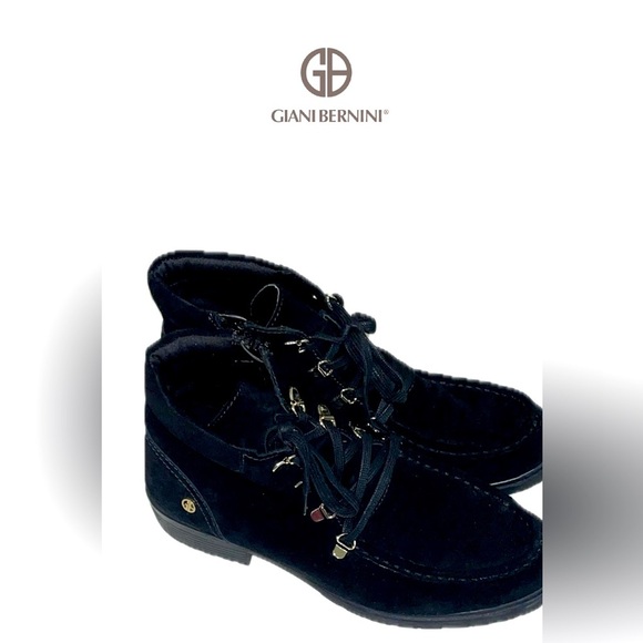 Giani Bernini Womens Bertey Suede Lace-Up Booties Memory Foam - Picture 1 of 9